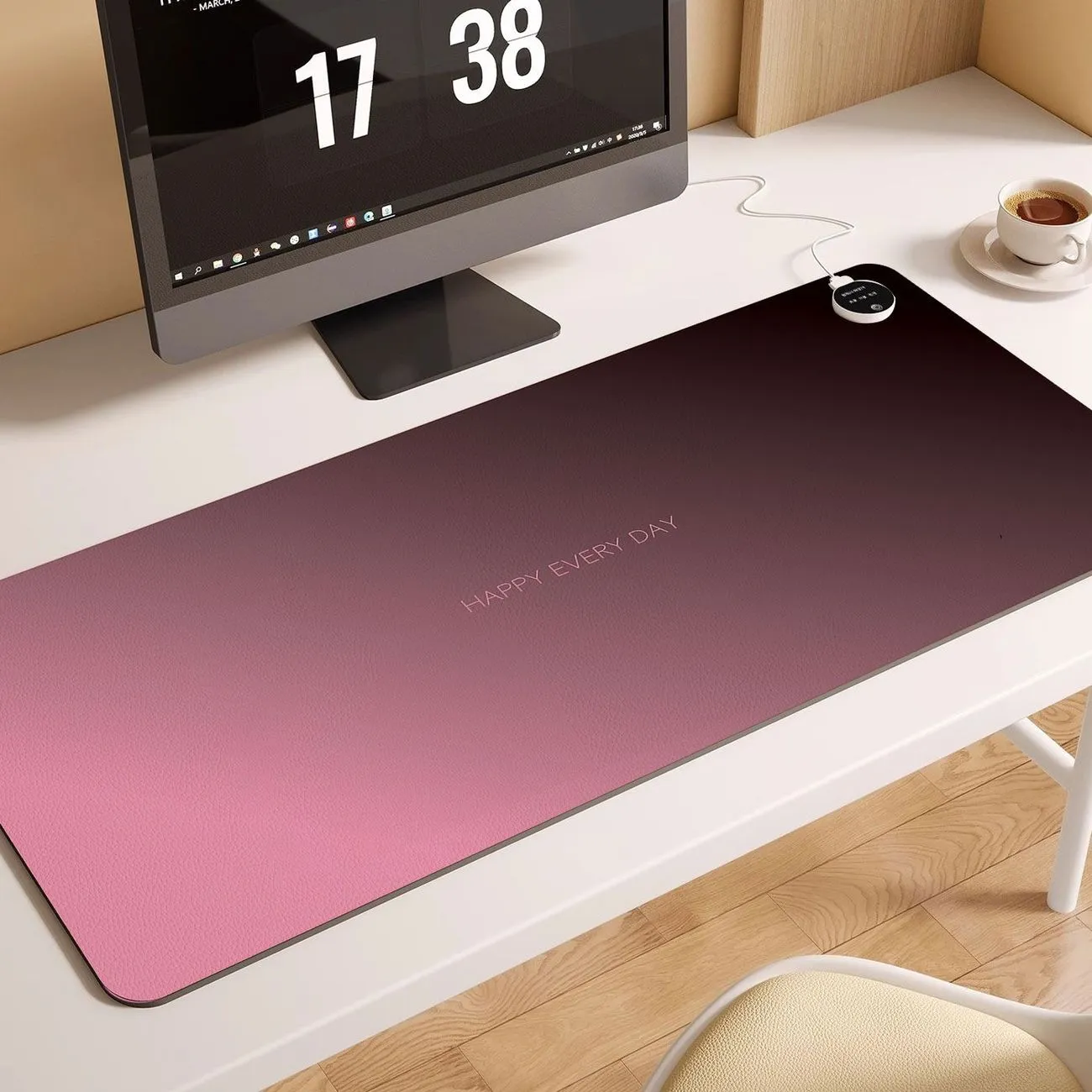 Premium Blackberry Gradient Heating Mouse Pad Winter Extra Large Solid Waterproof Office Learning Fever Hand Warmers – image 3
