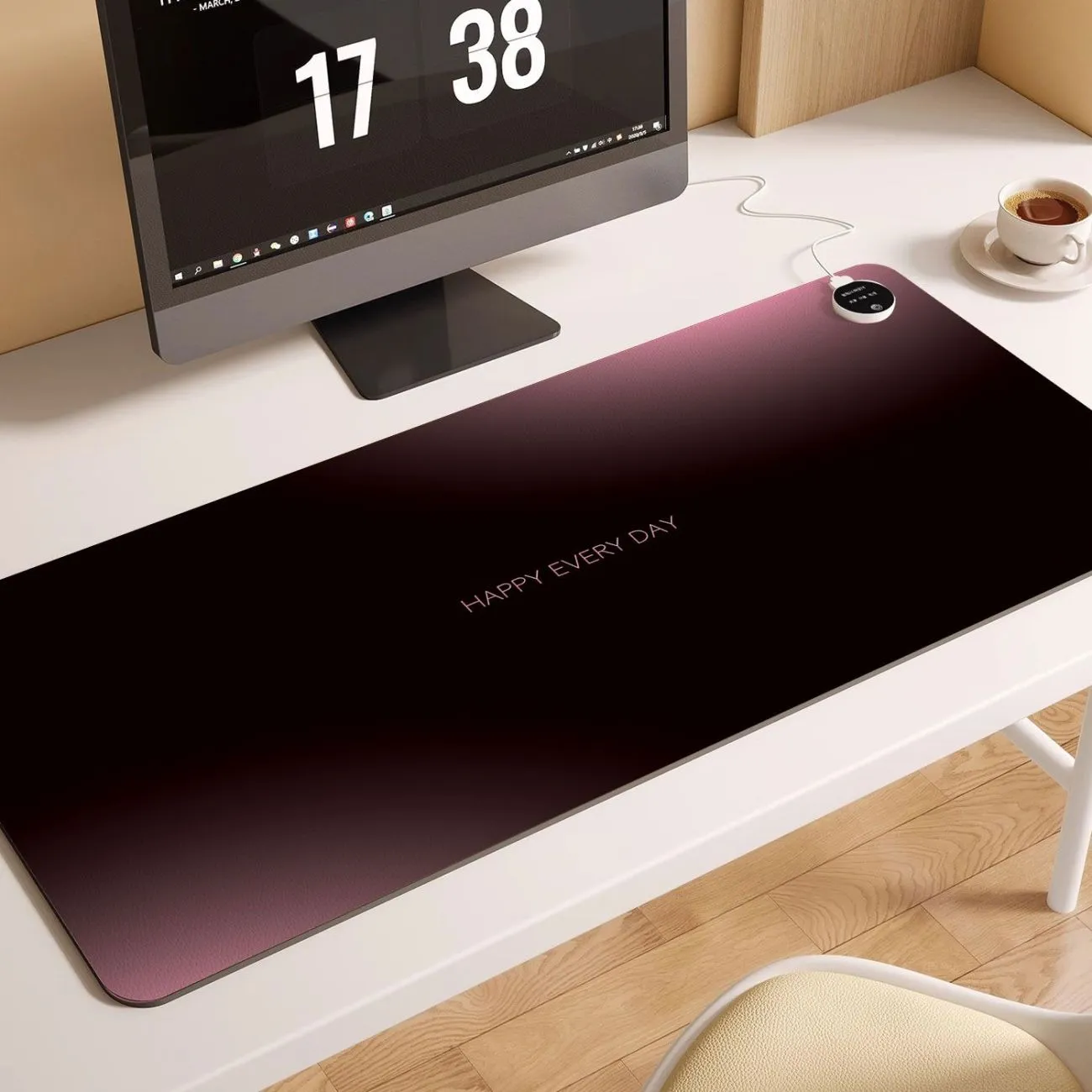 Premium Blackberry Gradient Heating Mouse Pad Winter Extra Large Solid Waterproof Office Learning Fever Hand Warmers – image 4