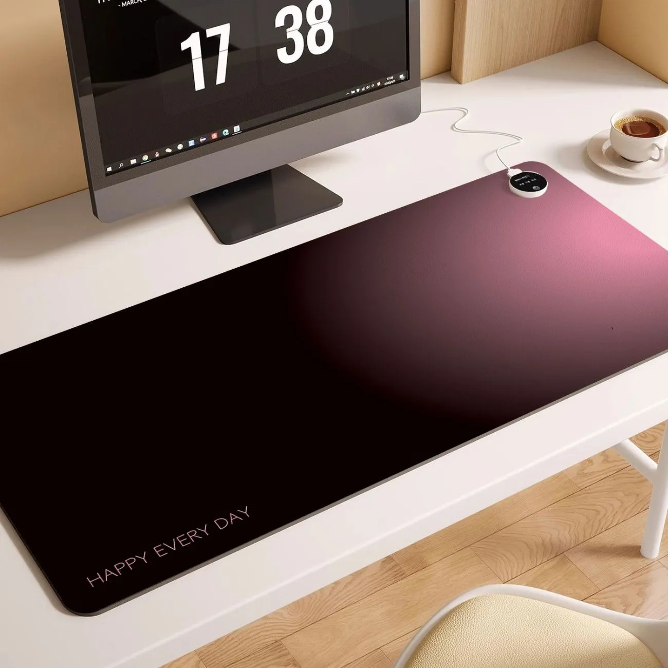 Premium Blackberry Gradient Heating Mouse Pad Winter Extra Large Solid Waterproof Office Learning Fever Hand Warmers – image 7