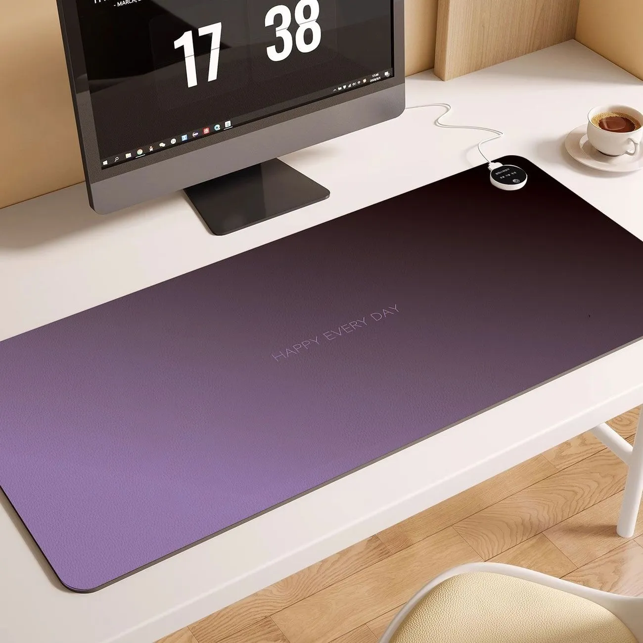Premium Blackberry Gradient Heating Mouse Pad Winter Extra Large Solid Waterproof Office Learning Fever Hand Warmers – image 9