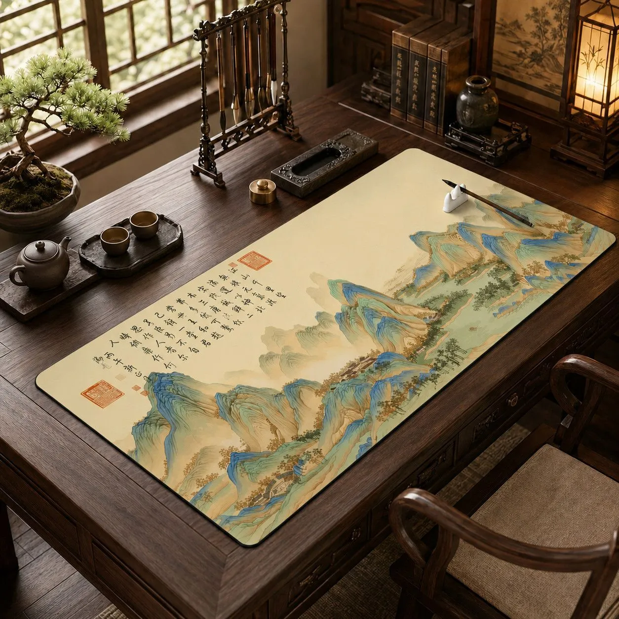 New Chinese Calligraphy Book Cushion Water Absorption Quick Dry Easy Care Study Room Study Desk Cushion National Style Desk Cloth Desktop Protective Cushion – image 11