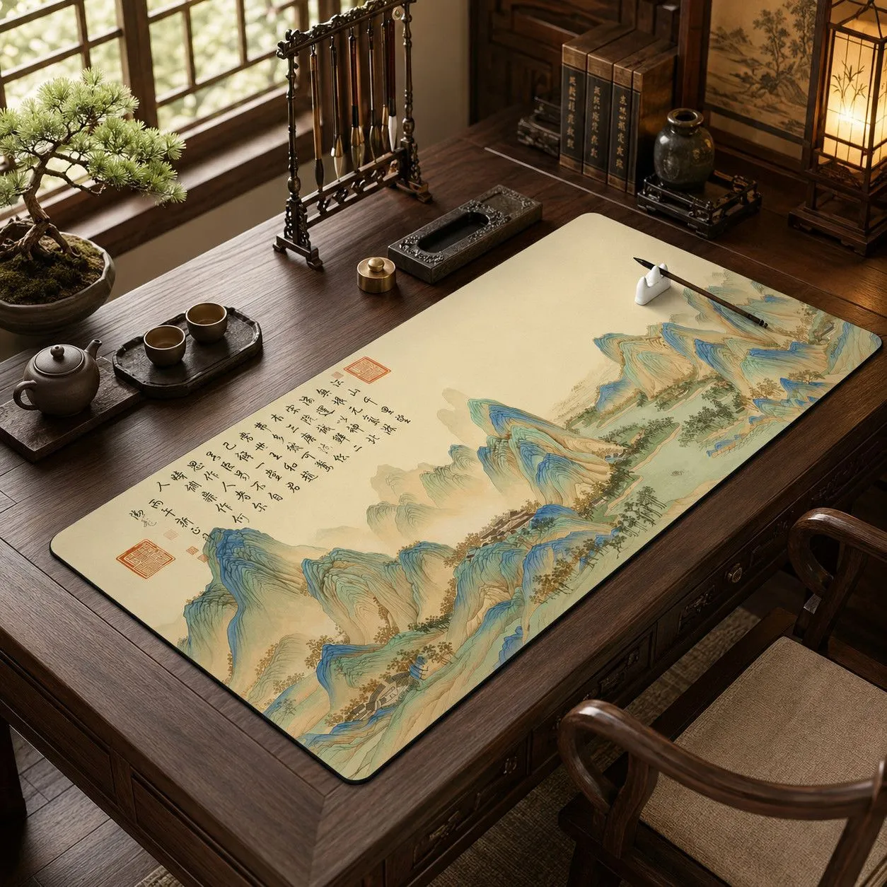 New Chinese Calligraphy Book Cushion Water Absorption Quick Dry Easy Care Study Room Study Desk Cushion National Style Desk Cloth Desktop Protective Cushion – image 5