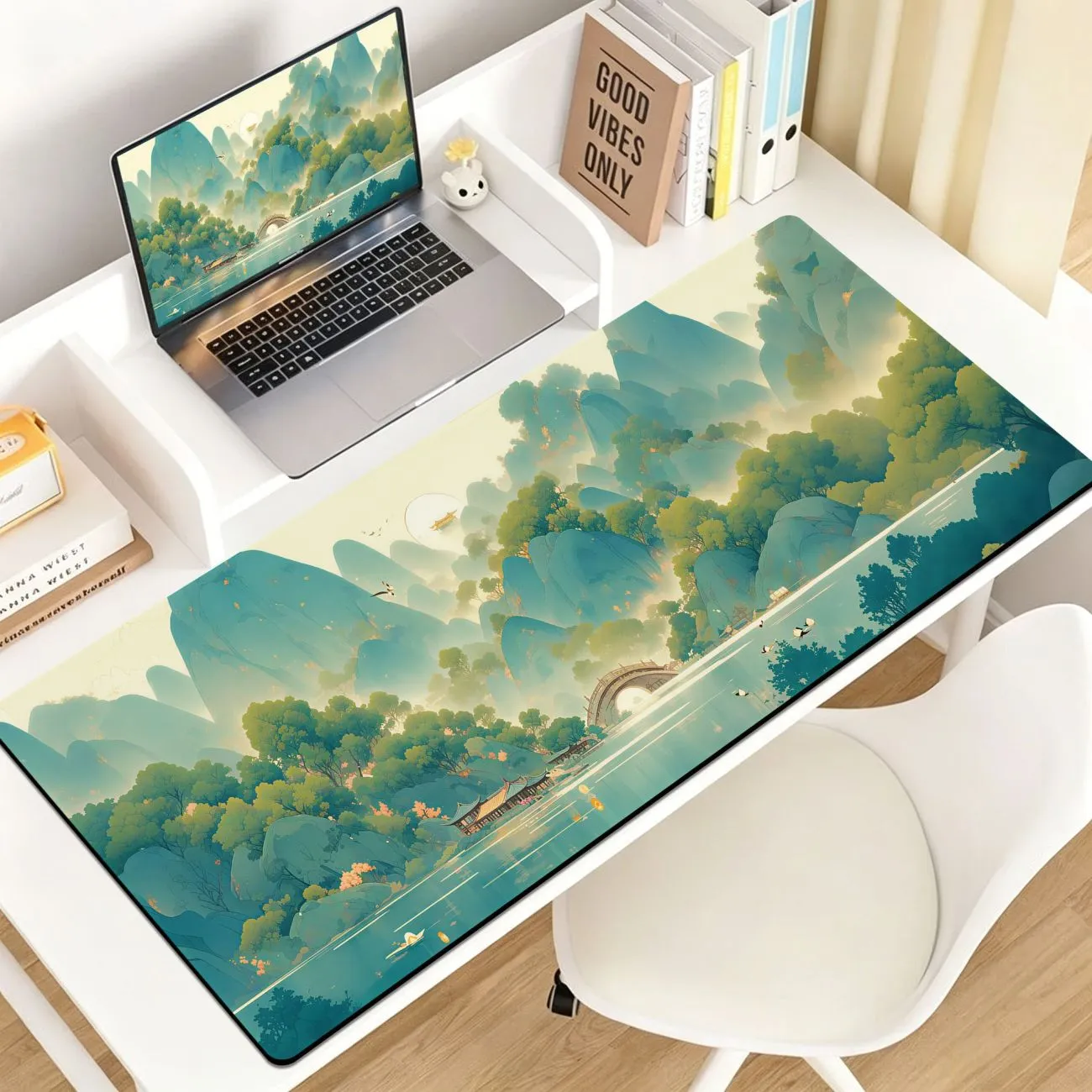 Mouse Pad Extra Large Computer Keyboard Pad E-sports Anime Game National Style Desk Pad Boys and Girls Edge Lock Thickening – image 5