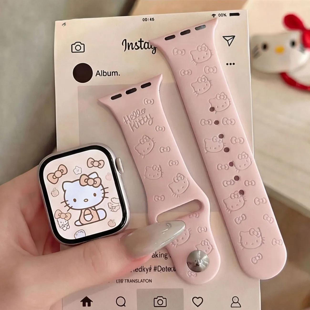 For Apple iwatch S11/10KT Silicone Watch Band S9/S8/S7 Watch Band Print Cartoon Cute – image 7