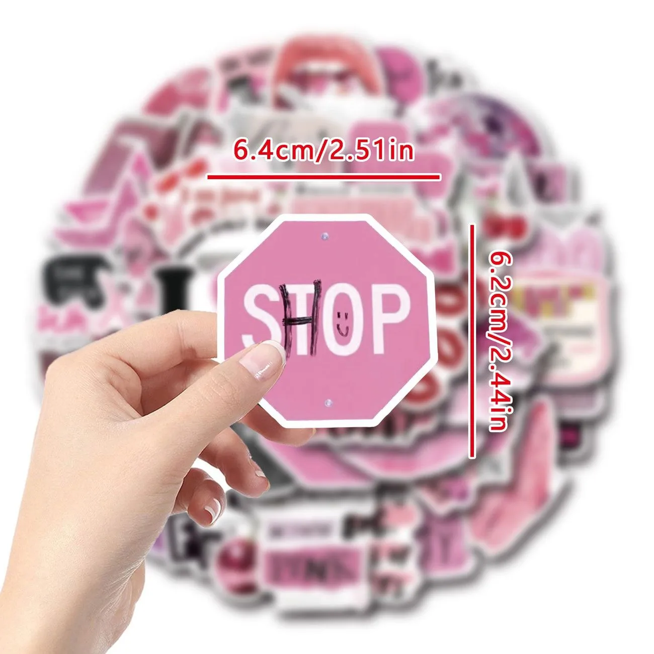 50 Stickers Pink Sweet Cool Y2K Stickers ins Spice Girl Variety Posters Decorative DIY Ledger Phone Suitcase – image 3