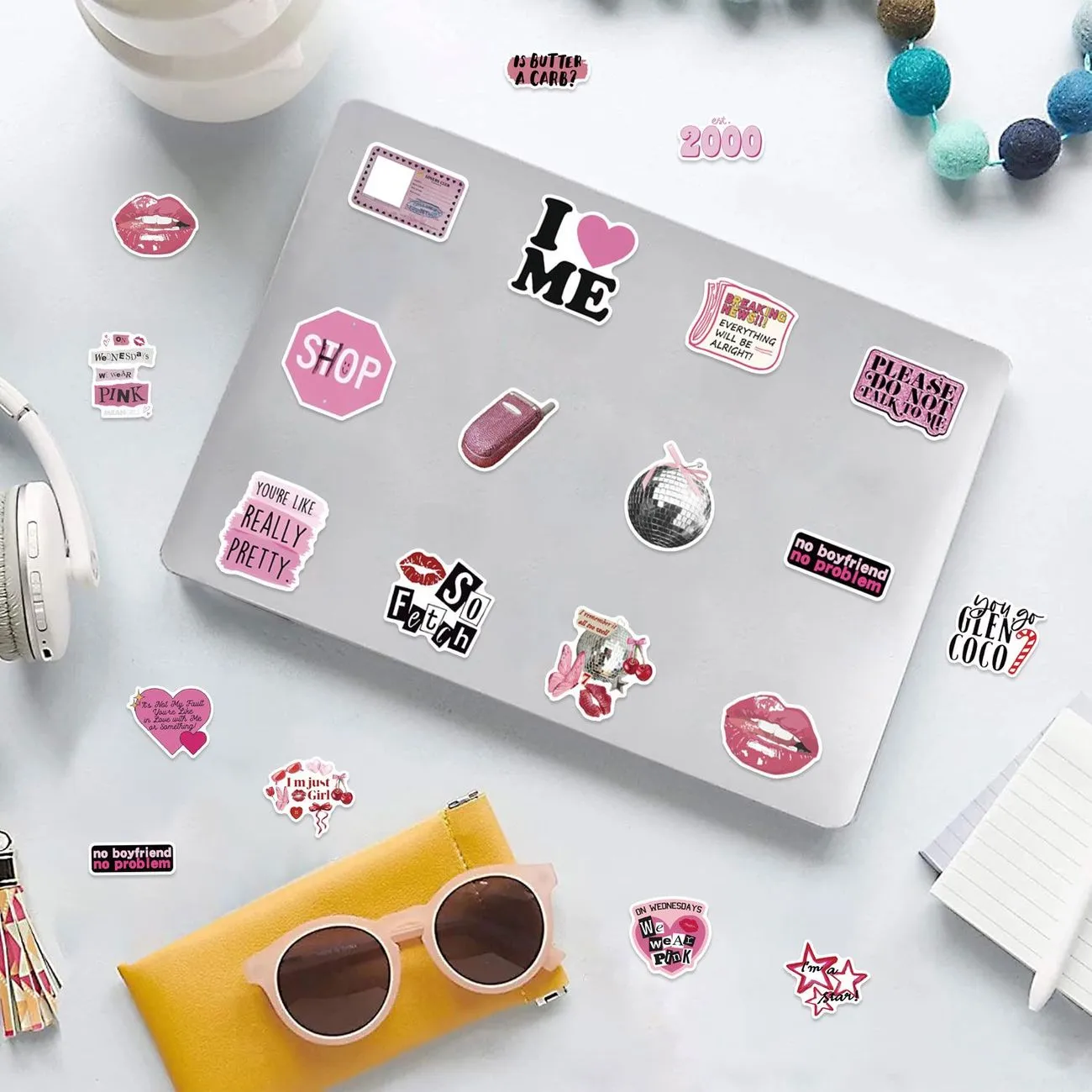 50 Stickers Pink Sweet Cool Y2K Stickers ins Spice Girl Variety Posters Decorative DIY Ledger Phone Suitcase – image 9