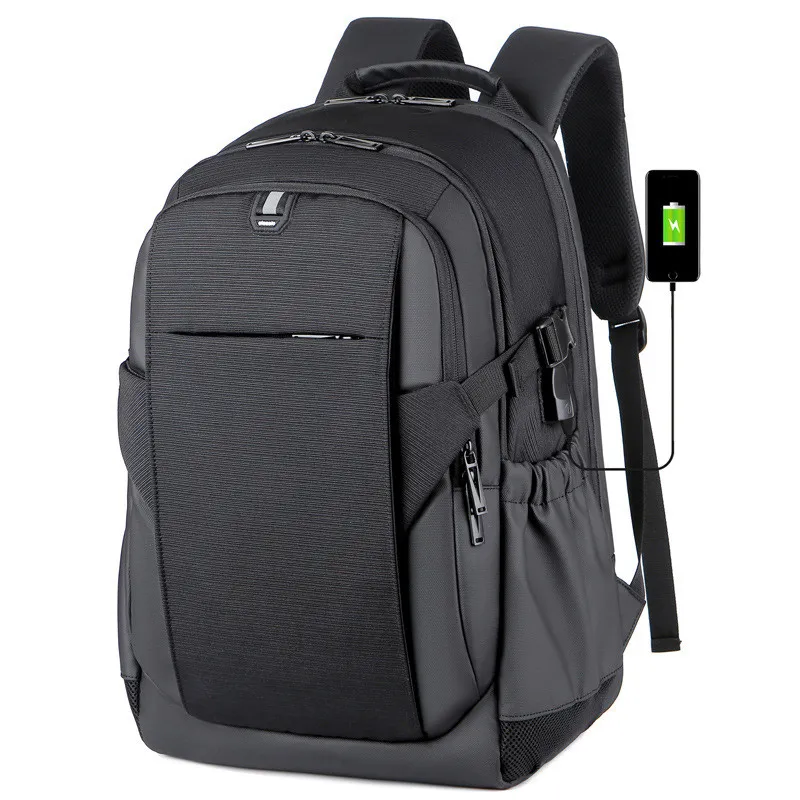 Large Capacity Schoolbag Travel Rechargeable Waterproof Computer Backpack Business Casual Commuter Unisex Backpack – image 2