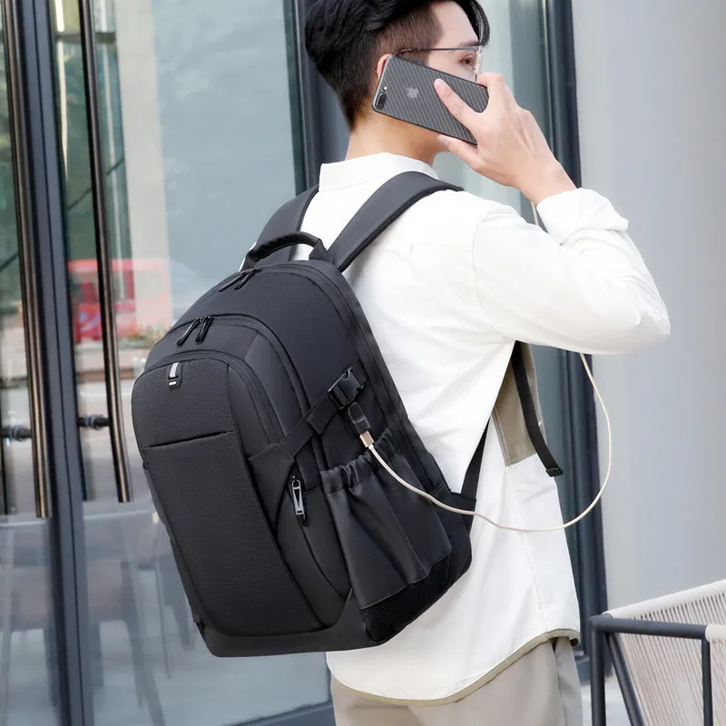 Large Capacity Schoolbag Travel Rechargeable Waterproof Computer Backpack Business Casual Commuter Unisex Backpack – image 5