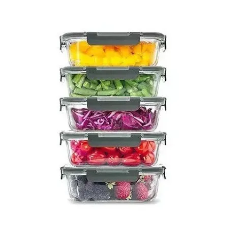 Cross-border Amazon high borosilicate glass lunch box lunch box with lid microwave oven heating fresh-keeping box lunch box set – image 7
