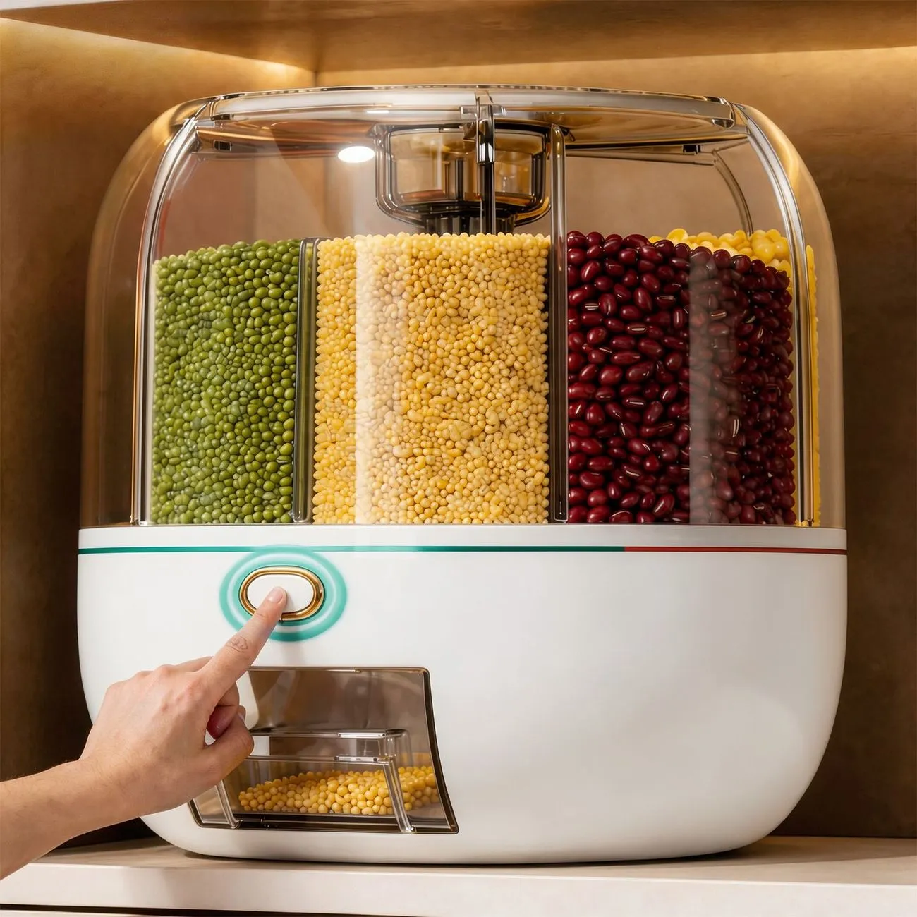 Thickened rice bucket Grains storage bucket Household packed rice moisture-proof insect-proof mildew-proof seal Rotating storage rice box
