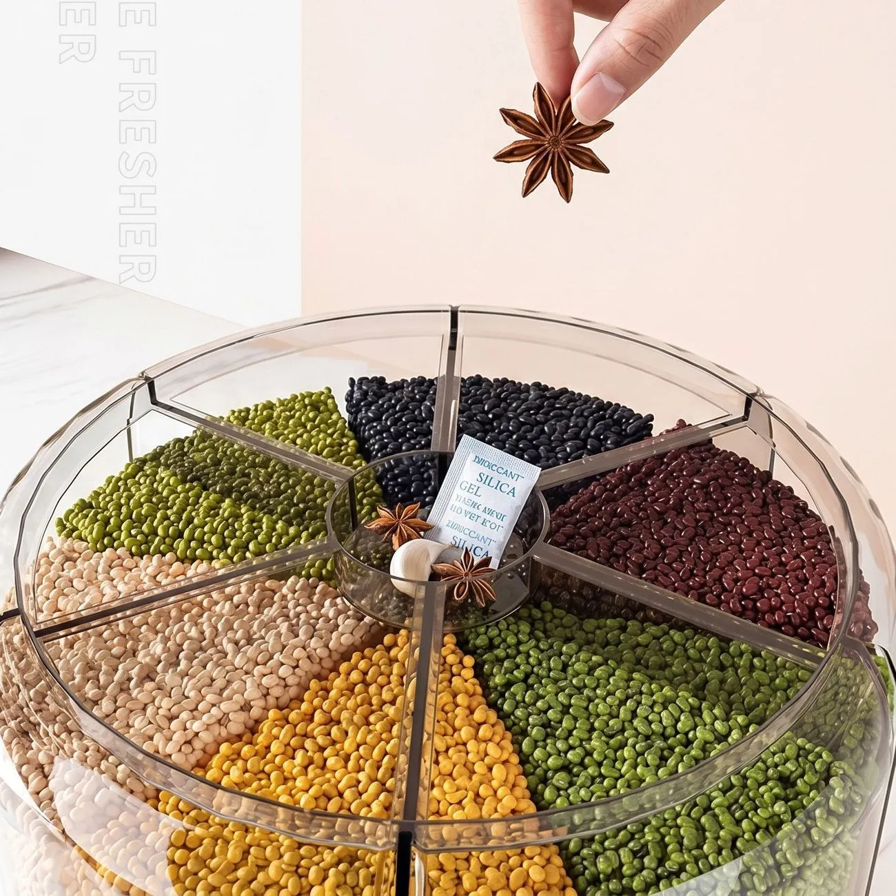 Thickened rice bucket Grains storage bucket Household packed rice moisture-proof insect-proof mildew-proof seal Rotating storage rice box – image 8
