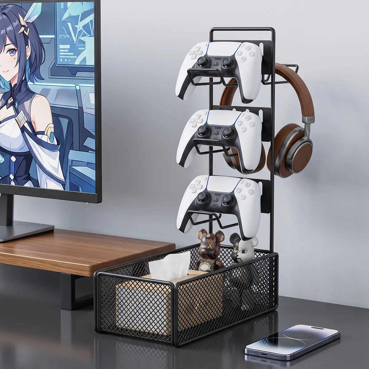 Gamepad Storage Stand Hanger Headphone Headset Console Creative Phone Gamepad Shelf Tabletop