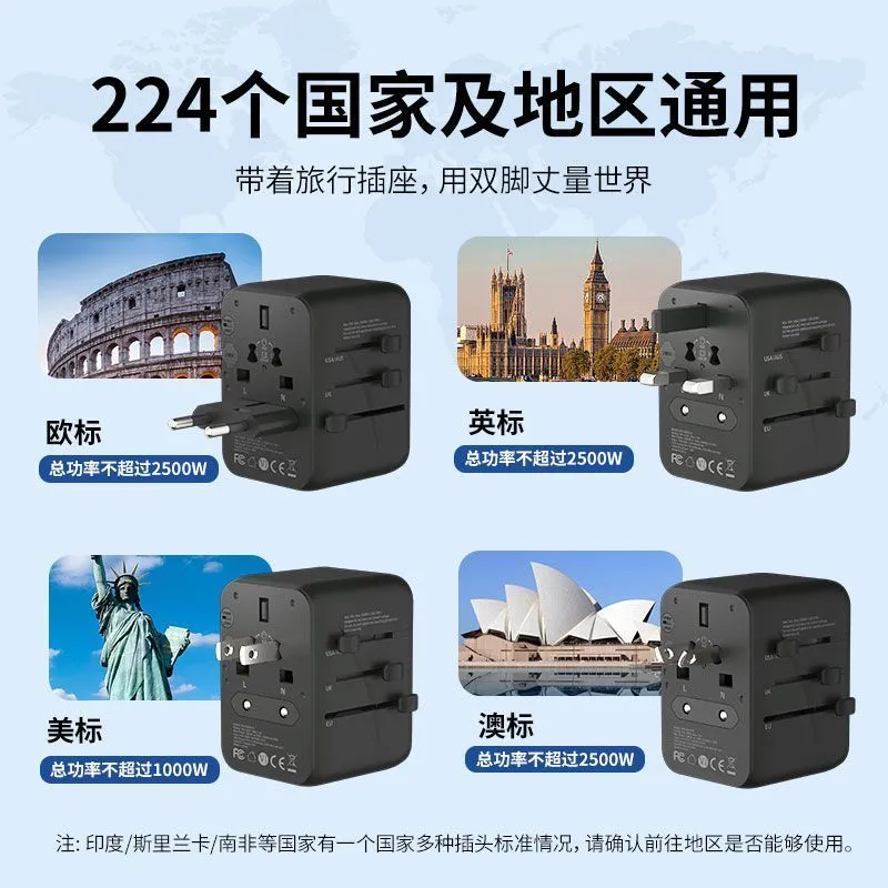 [New] Philips Global Universal Power Conversion Plug European, American, Australian, British Standard with USB Travel Converter – image 6