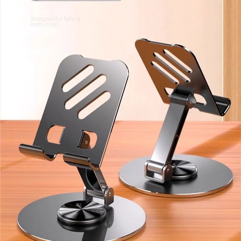 [All Metal] 360 Foldable Rotating Desktop Mobile Phone Stand Mechanical Lazy Tablet General Pursuit Live Streaming