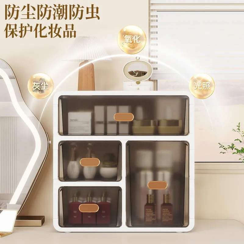Desk Storage Box Drawer Desk Office Clutter Organizer Box Cabinet Dresser Cosmetic Storage Cabinet – image 11