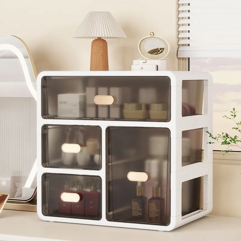Desk Storage Box Drawer Desk Office Clutter Organizer Box Cabinet Dresser Cosmetic Storage Cabinet – image 3