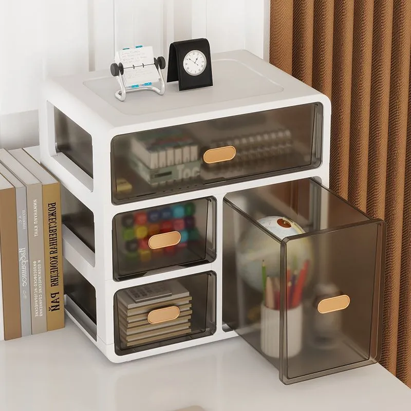 Desk Storage Box Drawer Desk Office Clutter Organizer Box Cabinet Dresser Cosmetic Storage Cabinet – image 6