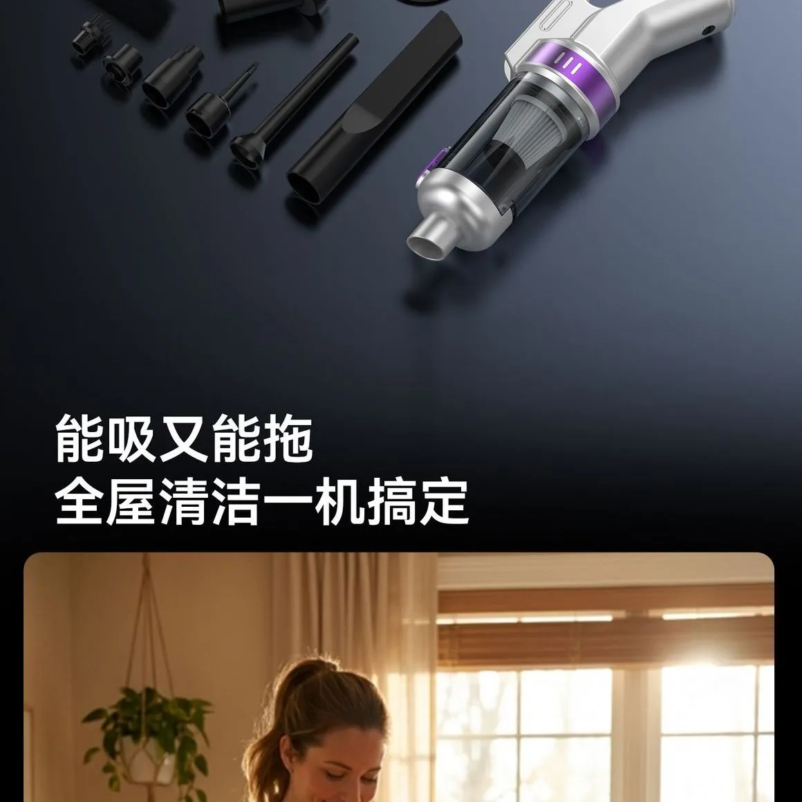 Car Wireless Handheld High Power Blowing Multipurpose Vacuum Cleaner Household Carpet Powerful Brushless Motor Vacuum Cleaner – image 11