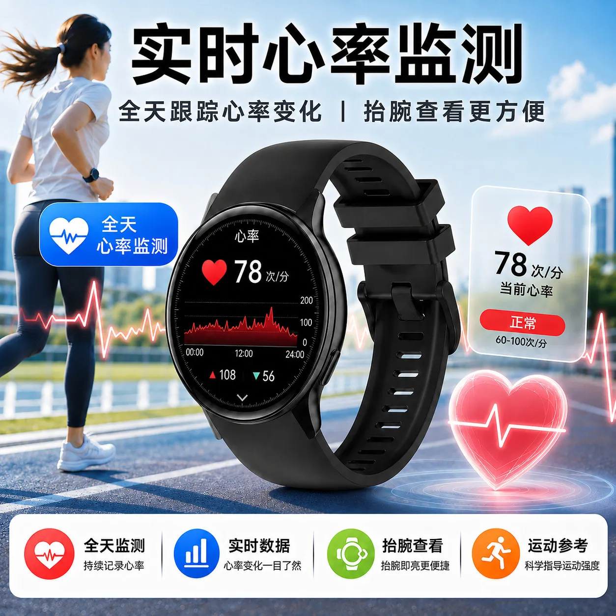 Disc smartwatch bluetooth call sleep heart rate oxygen blood pressure monitoring 100 + sport mode men and women – image 4