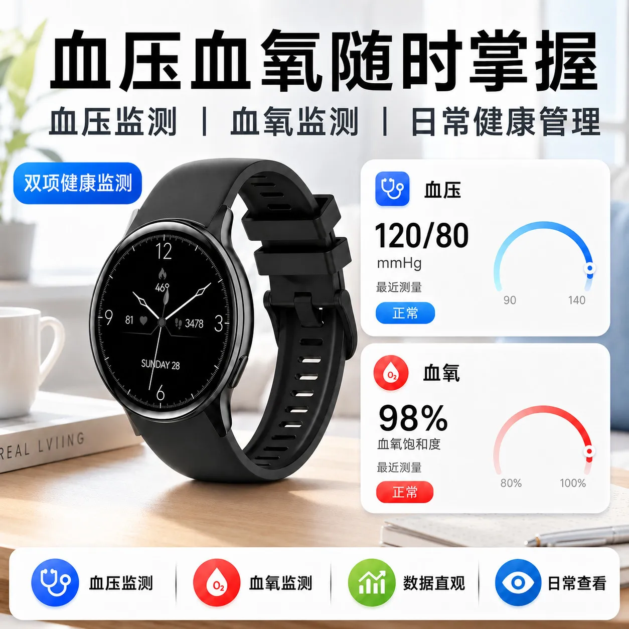 Disc smartwatch bluetooth call sleep heart rate oxygen blood pressure monitoring 100 + sport mode men and women – image 5