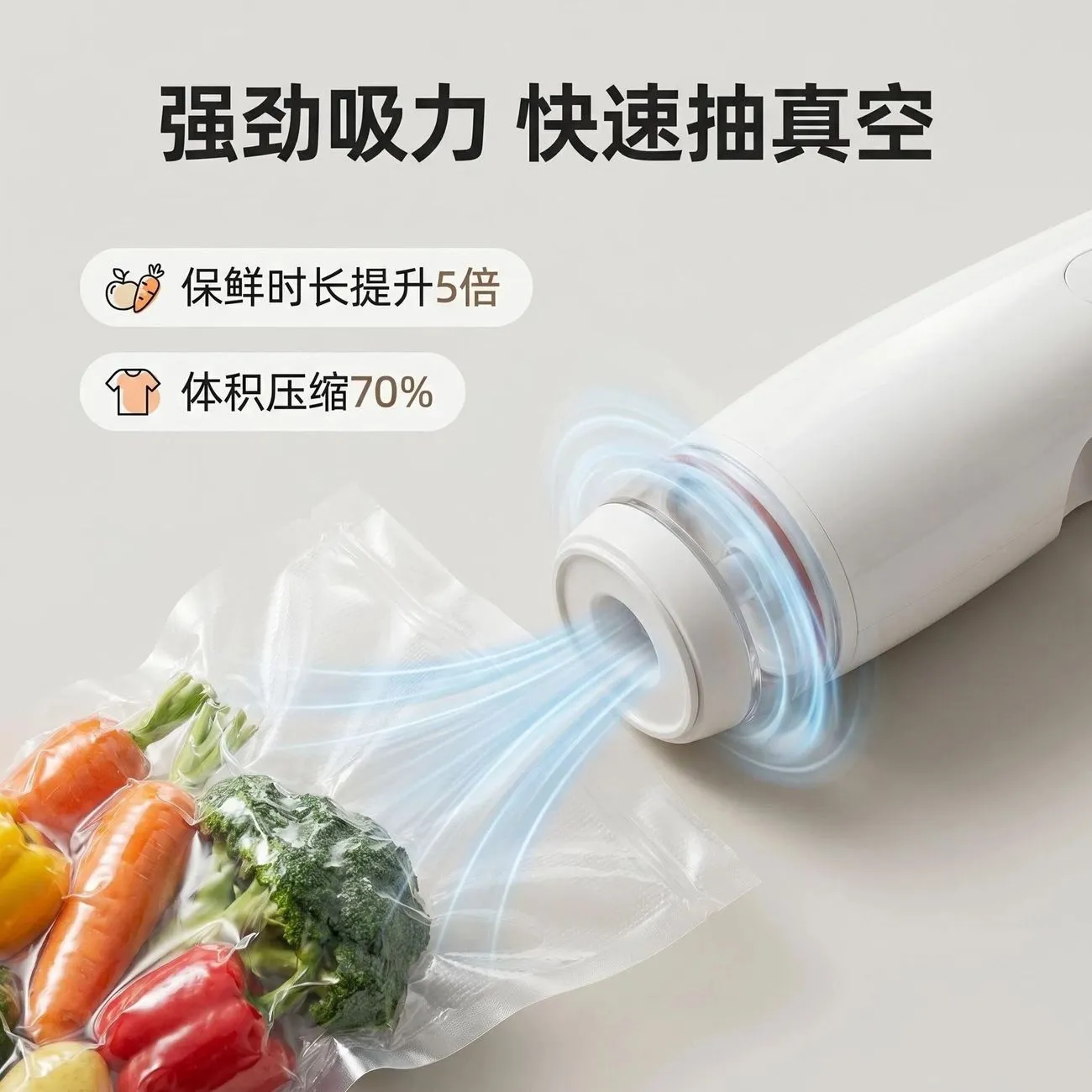 Popular Wireless Vacuum Machine Household Small One-key Lock Fresh Fully Automatic Portable Dry and Wet Food Grade Charging – image 2