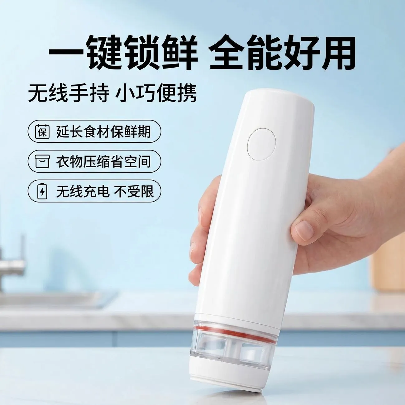 Popular Wireless Vacuum Machine Household Small One-key Lock Fresh Fully Automatic Portable Dry and Wet Food Grade Charging – image 3
