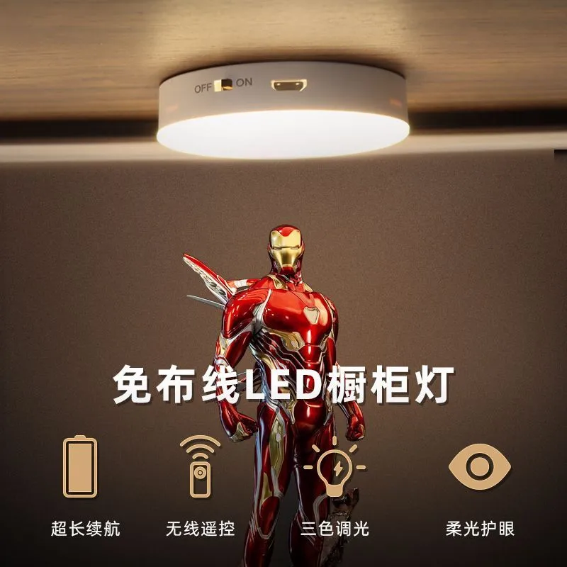 Display cabinet LED light ultra-thin magnetic light rechargeable spotlight wine cabinet light installation-free hand-made light cabinet bookcase light – image 3