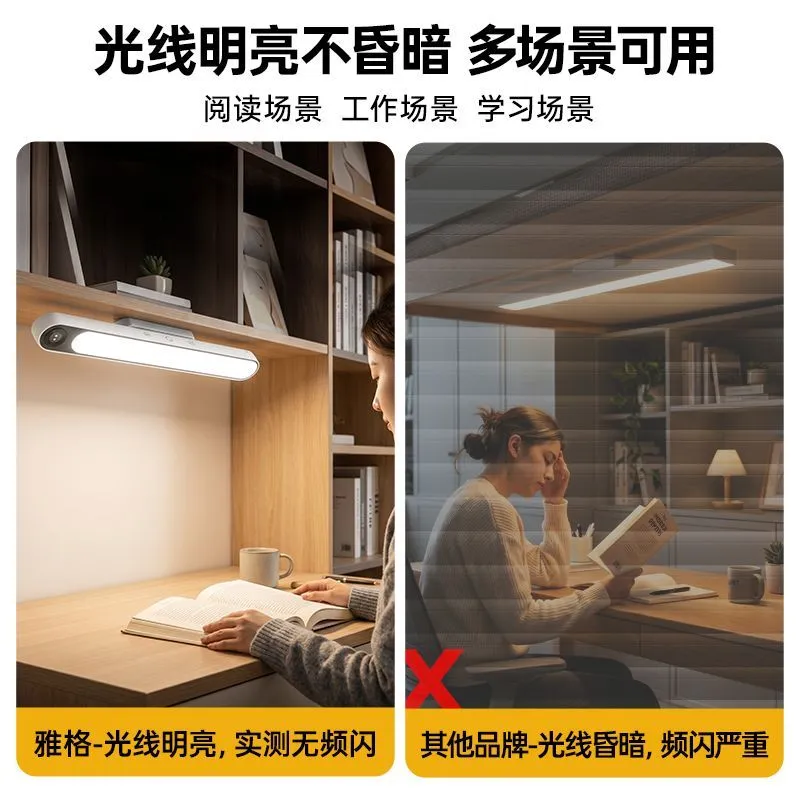 [Yage] Desk Lamp Magnetic Lamp for College Students in Dormitory, Cool Lamp for Bed, No Punching, Adsorption Strip Lamp, Eye Protection Study Lamp – image 9