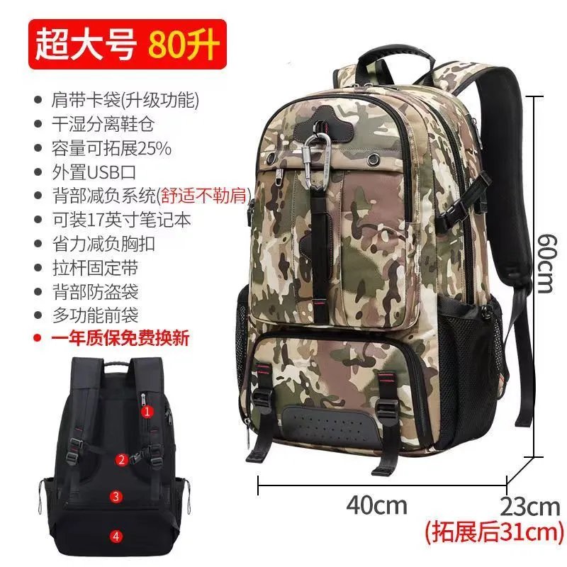 Travel Bags Men Outdoor Mountaineering Waterproof Extra Large Capacity School Bags Travel Luggage Backpacks Travel Computer Backpacks Women – image 9
