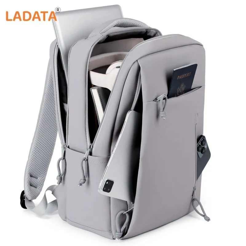 [Ladata] Simple Computer Backpack with Shockproof Airbag Business Commuter Multifunction Computer Bag College Student School Bag – image 6