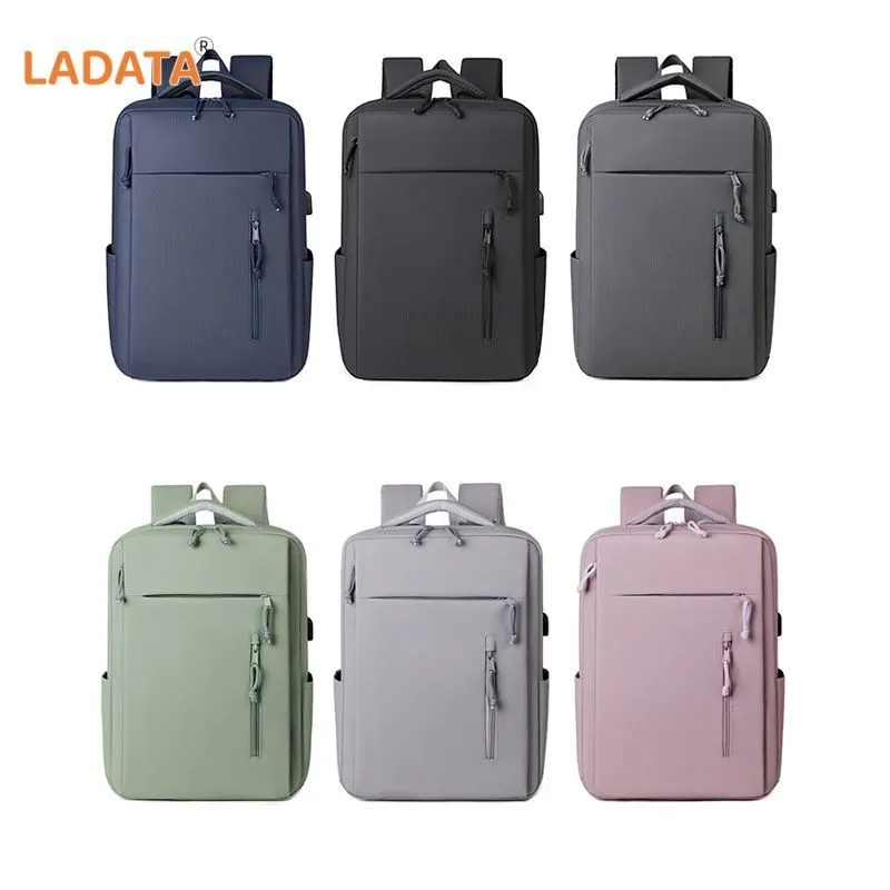 [Ladata] Simple Computer Backpack with Shockproof Airbag Business Commuter Multifunction Computer Bag College Student School Bag – image 7