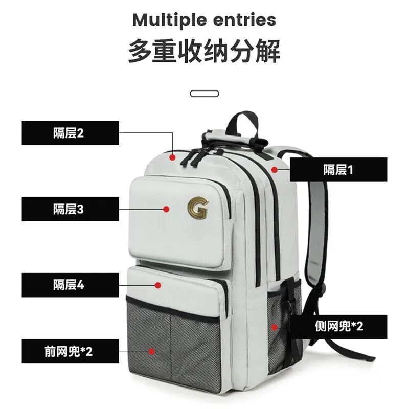 [Ginza] School Bag Backpack New Backpack Unisex Junior High School College Student Computer Bag Travel Bag School Bag Large Capacity – image 3