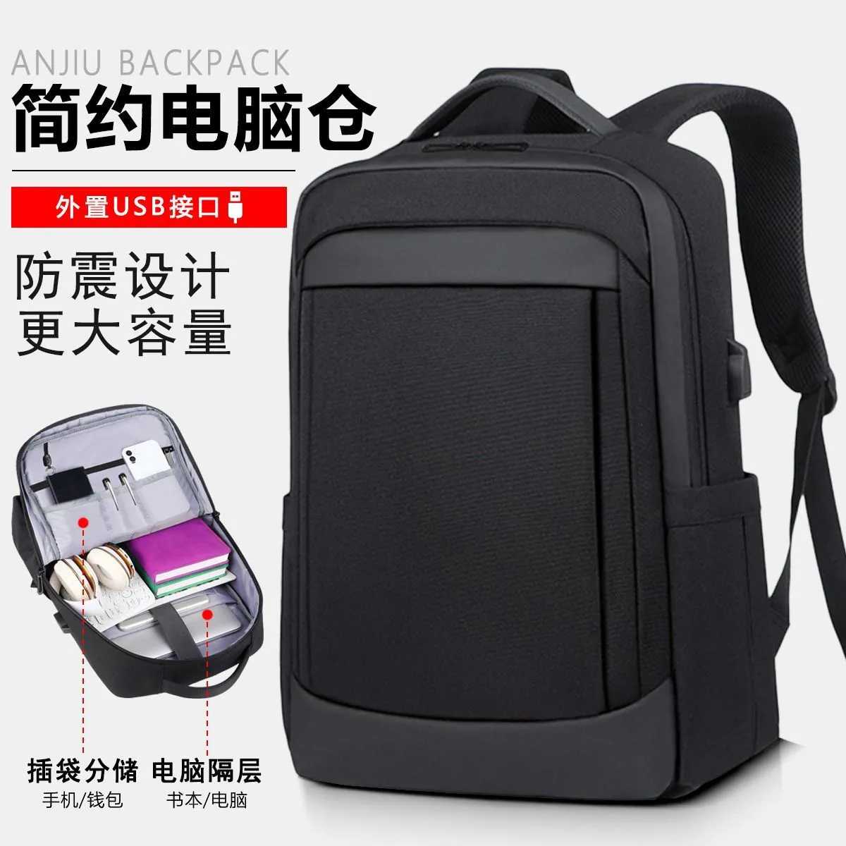 15.6 Inch Laptop Backpack College Student Tablet Game Backpack for Lenovo HP Asus