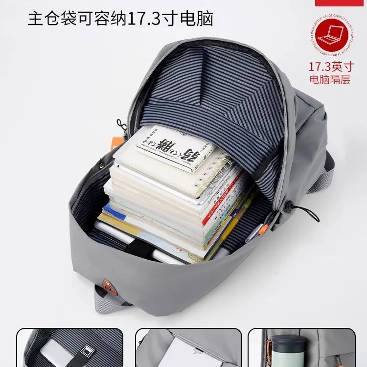 [Backpack] men's new backpack travel light business laptop bag business commute anti-splash wear school bag – image 5