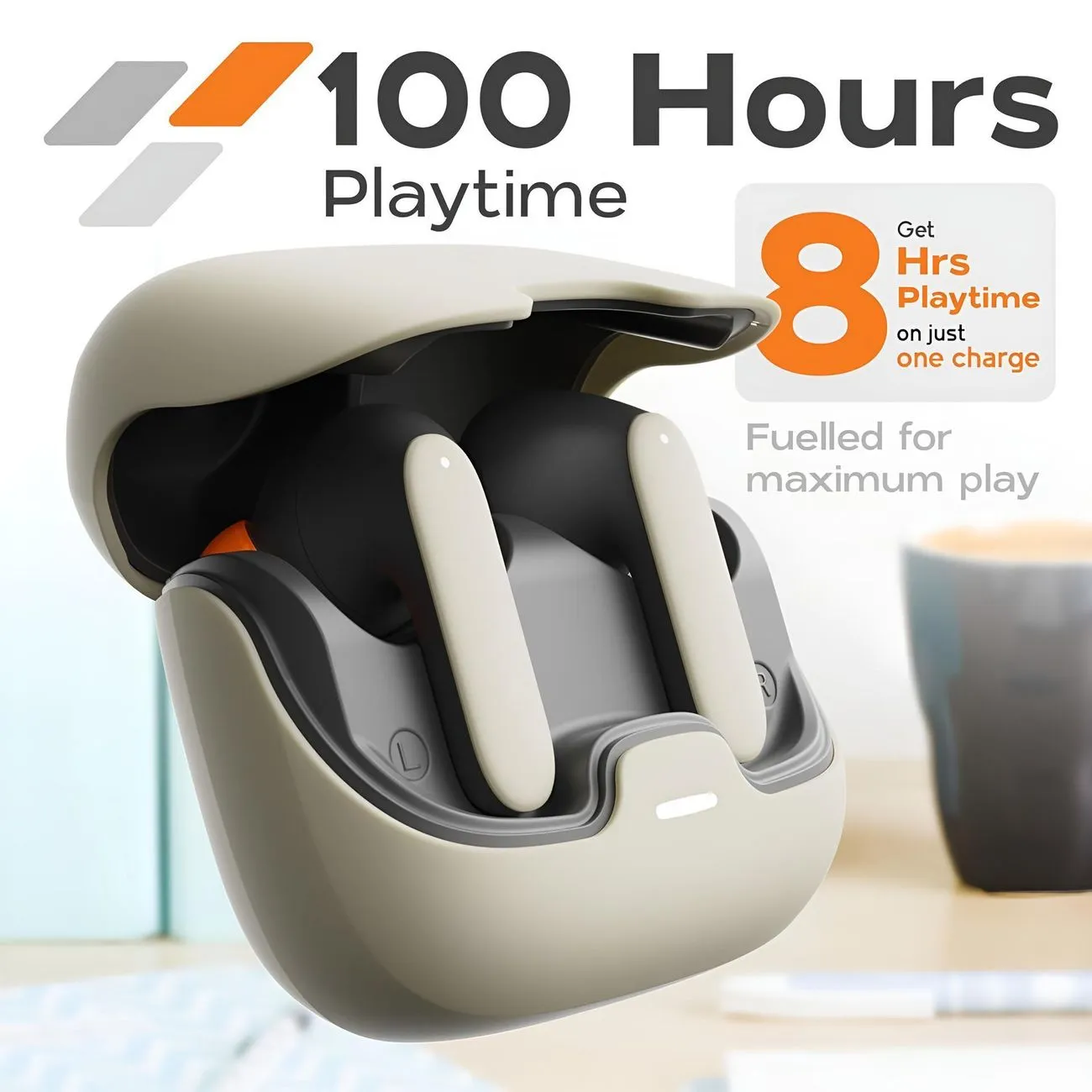 New Hi-Tone Dual Shirt ENC Noise Reduction Low Latency High Endurance True Wireless TWS In-Ear Bluetooth Headset