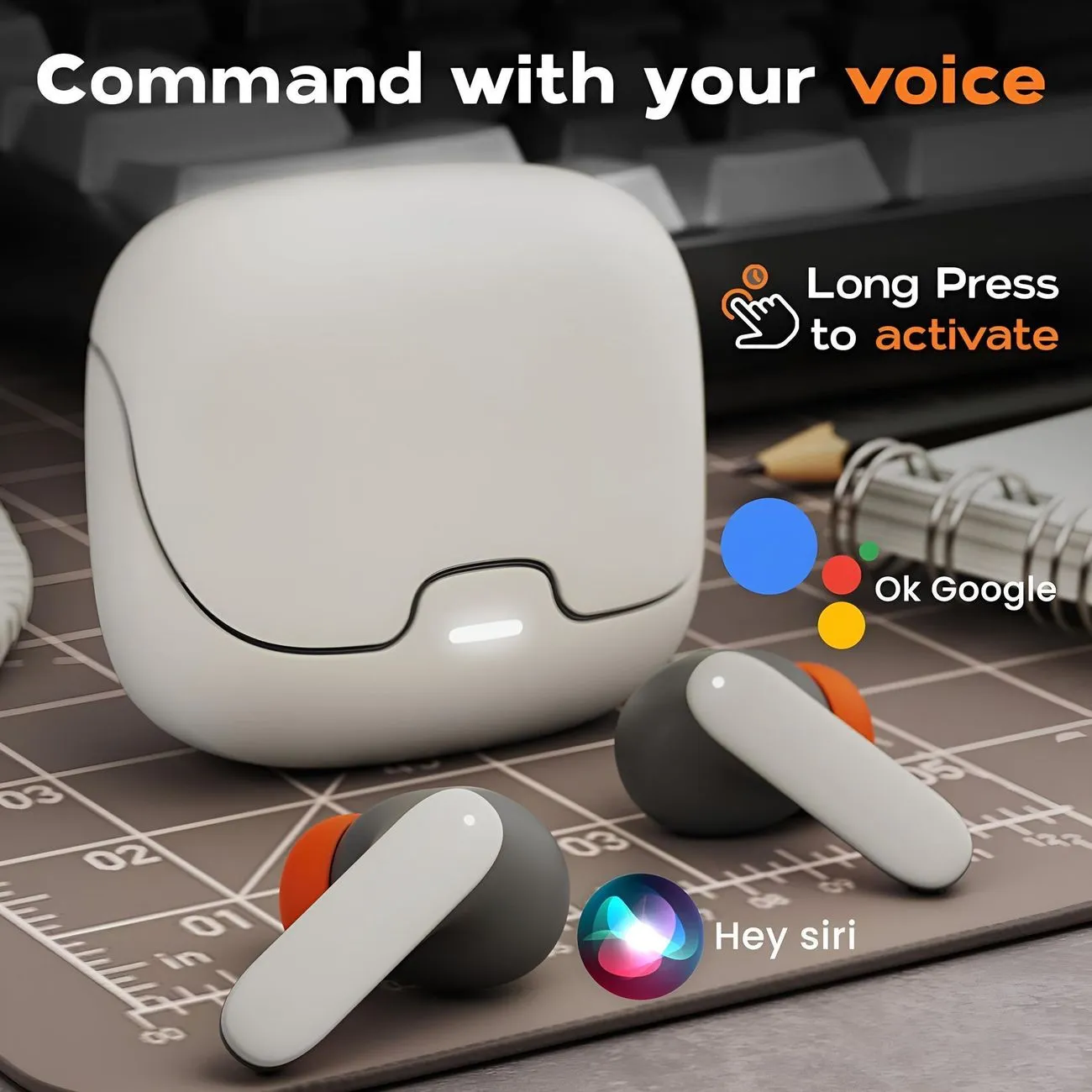 New Hi-Tone Dual Shirt ENC Noise Reduction Low Latency High Endurance True Wireless TWS In-Ear Bluetooth Headset – image 3