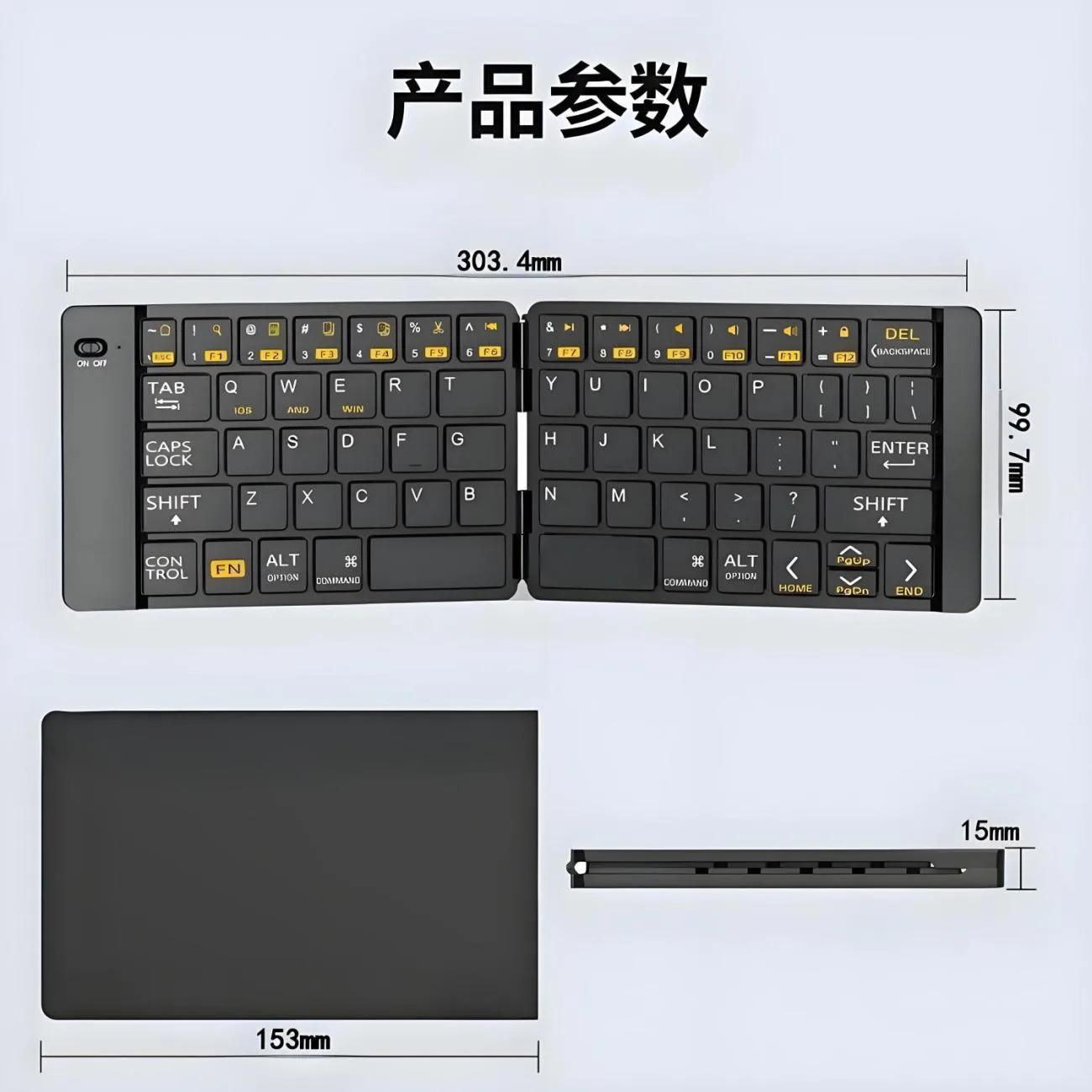 [Acer] Acer Wireless Bluetooth Folding Keyboard Ultra-Thin Silent Mobile Phone Computer Tablet Universal Portable Smart Charging – image 6