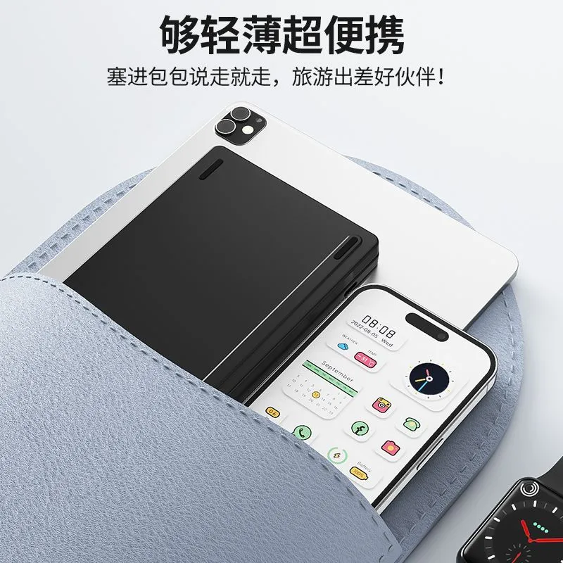 BOW Wireless Folding Bluetooth Keyboard Portable Mobile Phone iPad Tablet Office Universal Silent Thin Light Mouse Small – image 4
