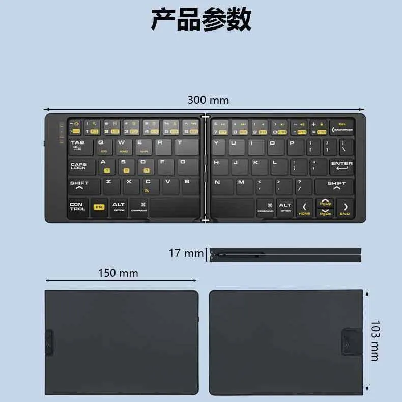 Acer Wireless Bluetooth Folding Keyboard Portable Apple Huawei Android Rechargeable Mini Mute Universal – image 8