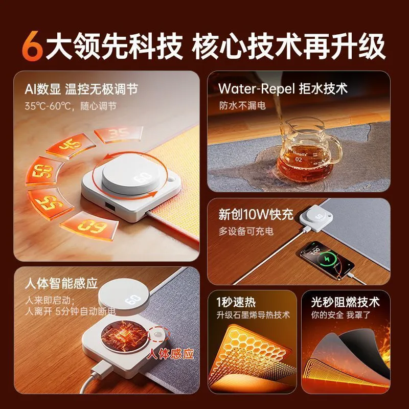 [Wielide] 3C Certified Heating Mouse Pad Office Computer Desk Writing Warm Hands Odorless Thickening Heating Desk Pad – image 3