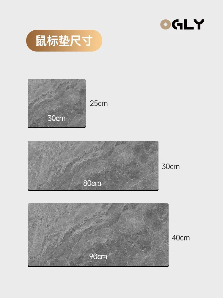 [Microfiber] OGLY Marble Gaming Table Mat Dirty Resistant Keyboard Mouse Pad Long Office Pad – image 7