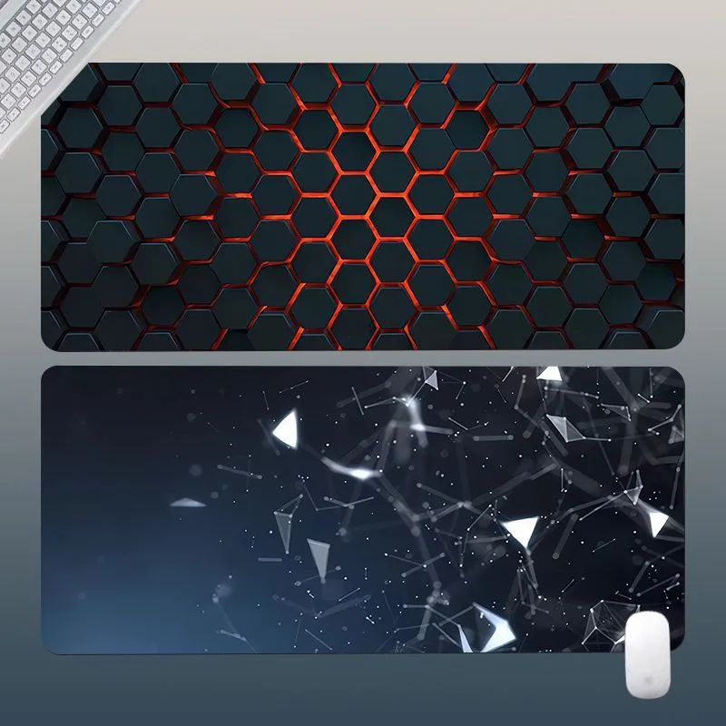 Geometric Mouse Pad Oversized Latch Edge Washable Desk Pad E-Sports Keyboard Pad Office Student Dorm Custom