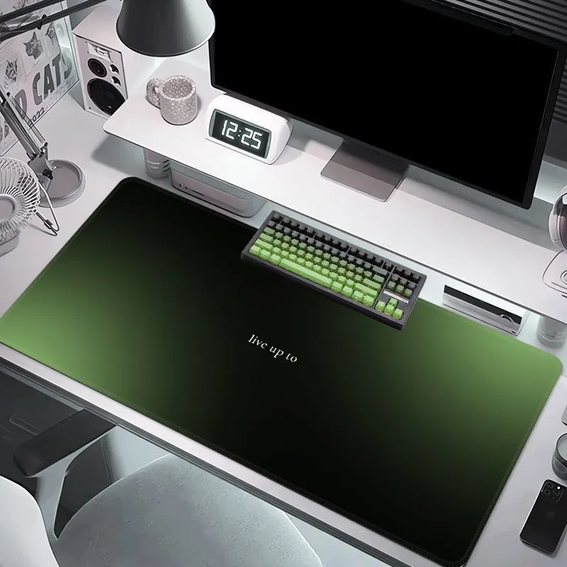 Premium Gradient Mouse Pad Extra Large Green Keyboard Pad Custom Dirty Resistant Washable Computer Desk Mat – image 2