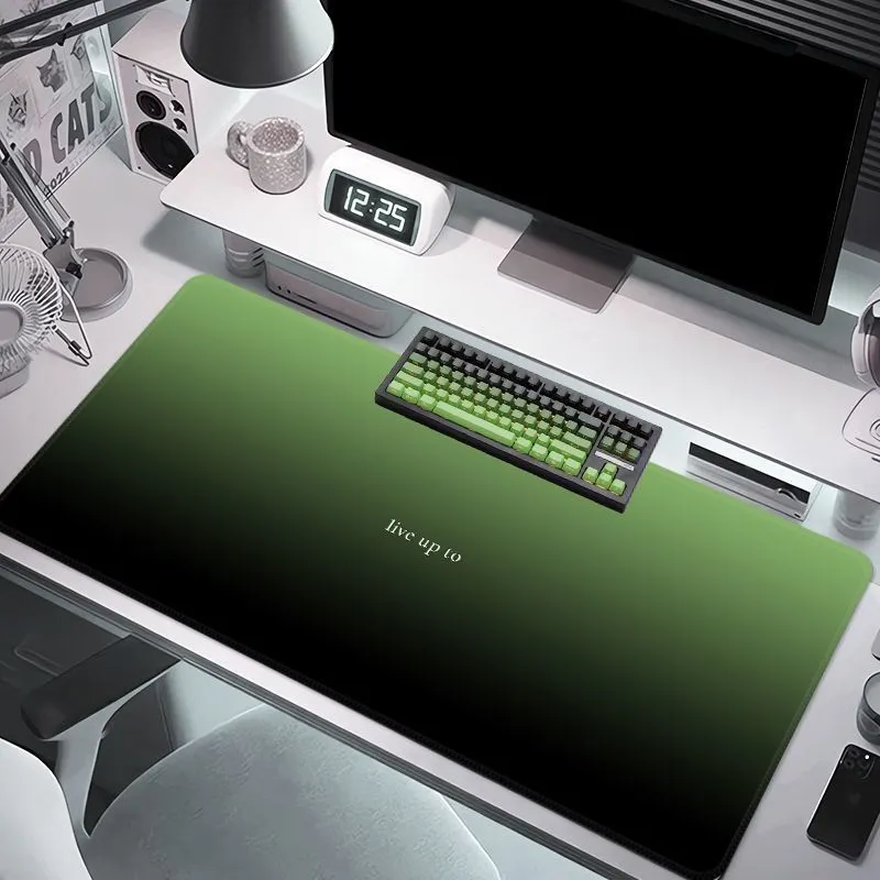Premium Gradient Mouse Pad Extra Large Green Keyboard Pad Custom Dirty Resistant Washable Computer Desk Mat – image 3