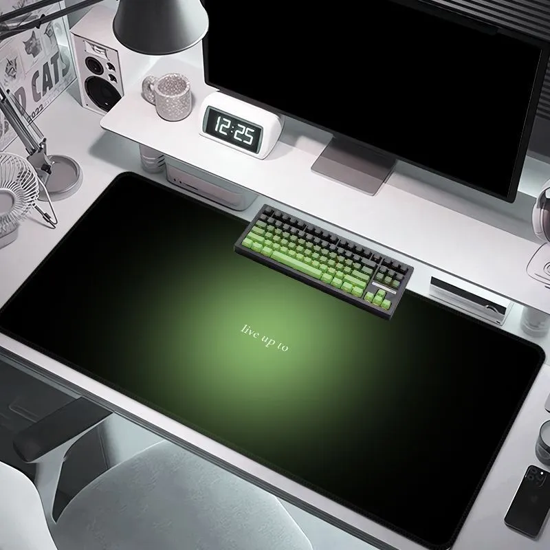 Premium Gradient Mouse Pad Extra Large Green Keyboard Pad Custom Dirty Resistant Washable Computer Desk Mat – image 4