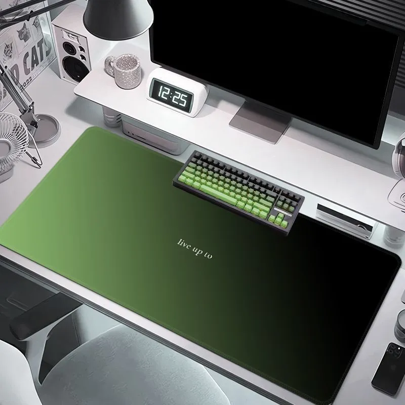 Premium Gradient Mouse Pad Extra Large Green Keyboard Pad Custom Dirty Resistant Washable Computer Desk Mat – image 5