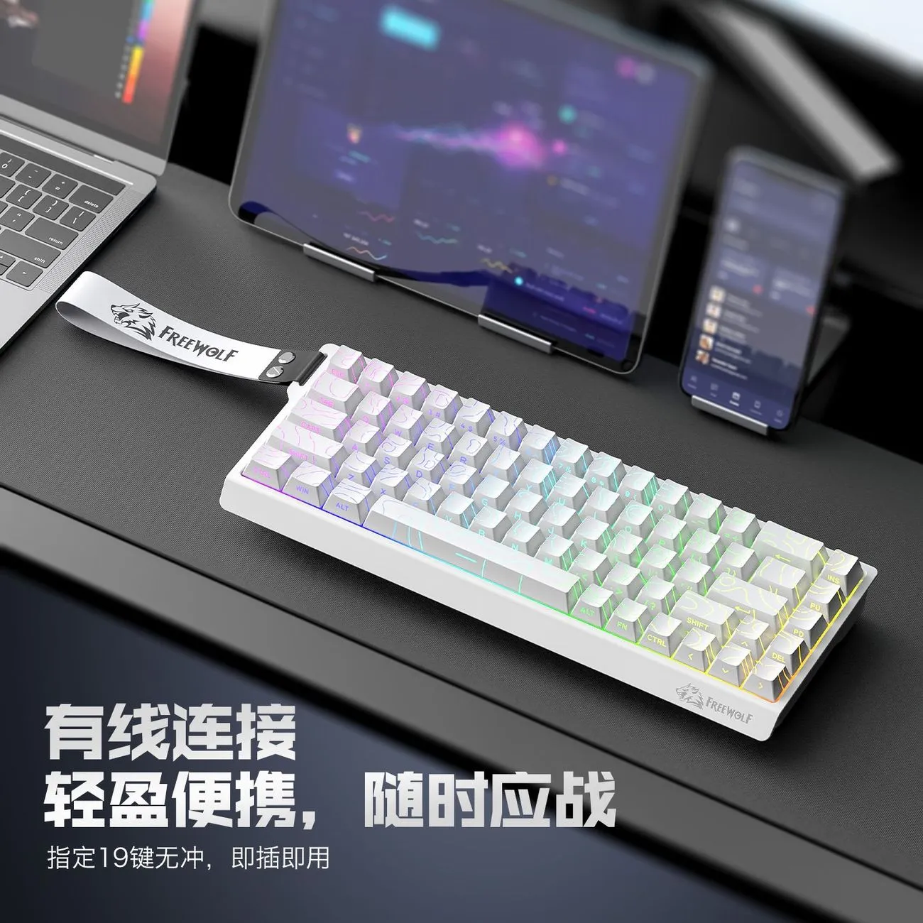Wired Gaming Keyboard Compact Convenient Quiet Typing Office No Lag Desktop Notebook Delta Esports – image 4