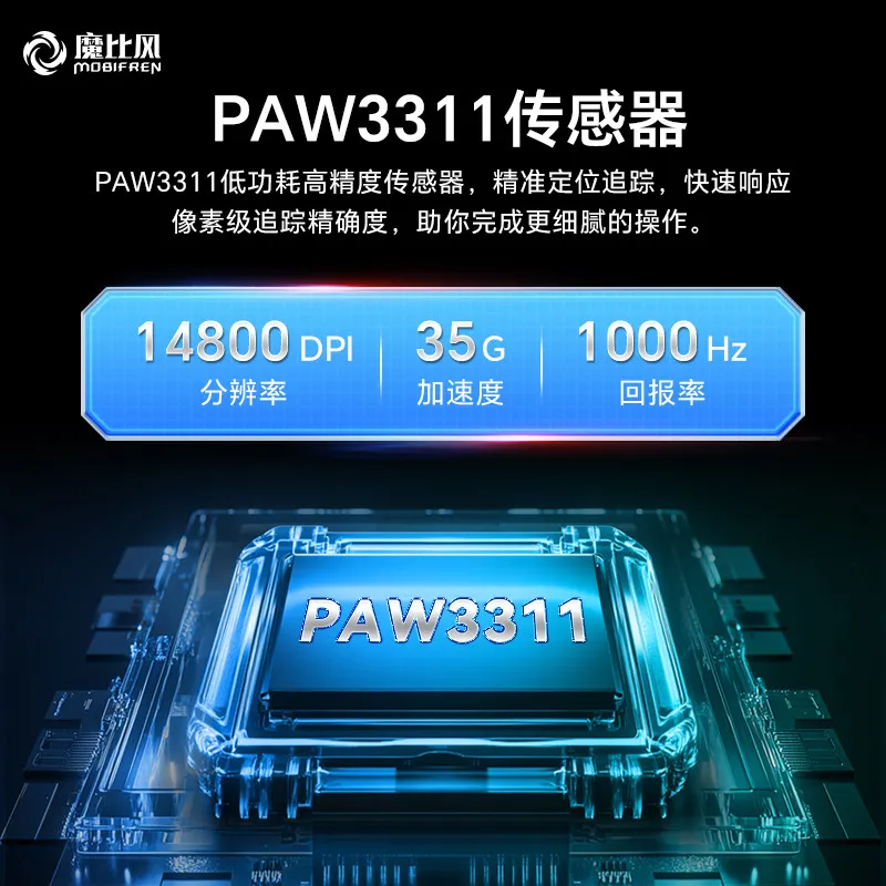 Magic Wind Chill Blade 502 Wireless Charging Mouse Tri-mode Wired Bluetooth Gaming E-Sports Office Computer Mechanical XY – image 7