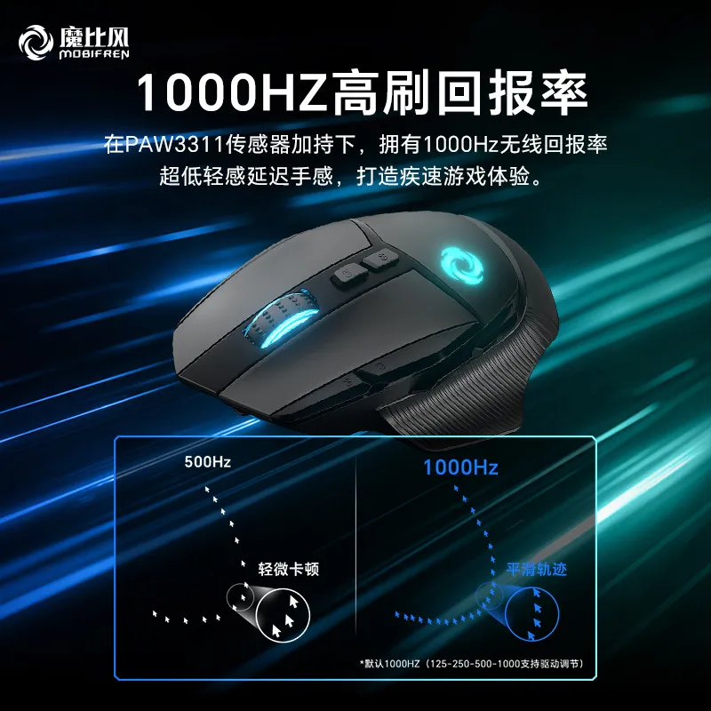 Magic Wind Chill Blade 502 Wireless Charging Mouse Tri-mode Wired Bluetooth Gaming E-Sports Office Computer Mechanical XY – image 10