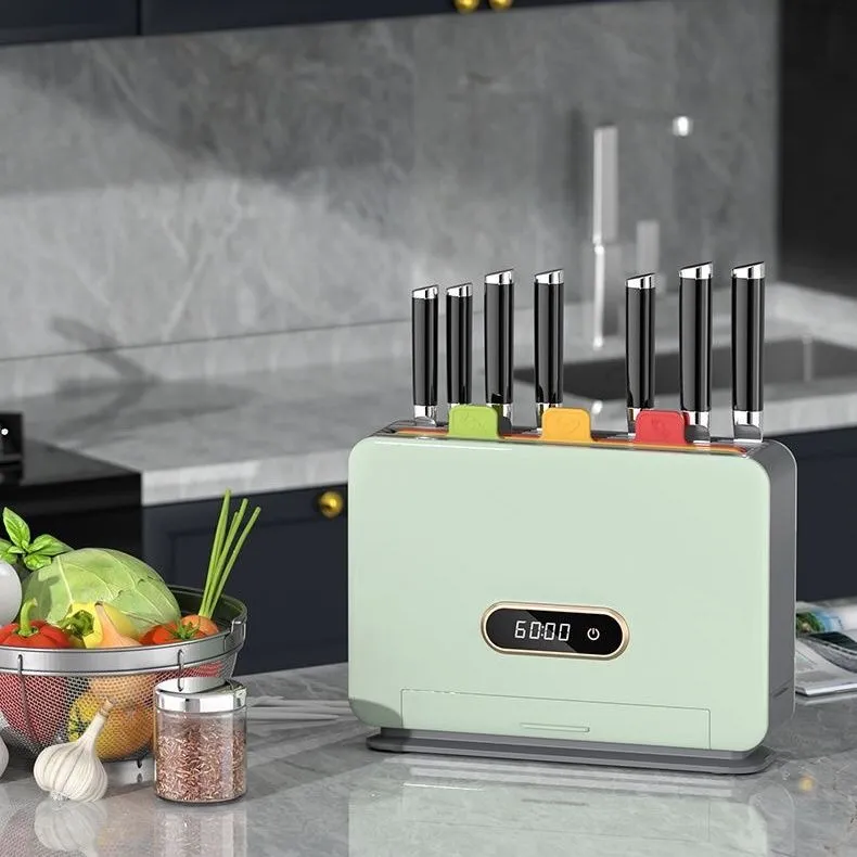 Intelligent cutting board, sterilized knife holder, kitchen multi-function knife, mildew-proof, automatic drying and sterilizing chopstick barrel, home set